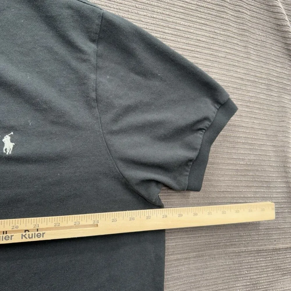 Polo Ralph Lauren‎ Polo Shirt Men 3XB Black Cotton Short Sleeve Golf Golfing.